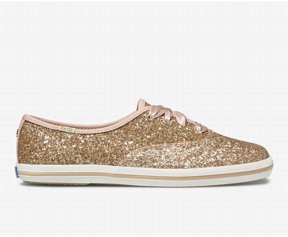 Women's Keds x kate spade new york Champion Glitter Sneakers Rose Gold 5287063OX - South Africa